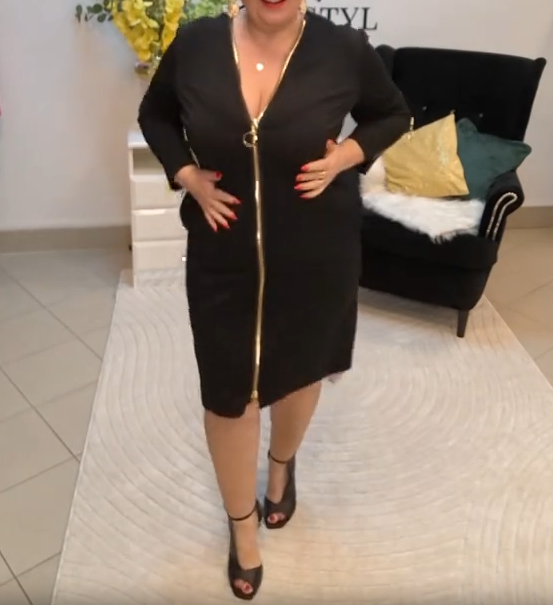 Super cena ❌49% Zniżki🛍️‼️♥️‼️Ostatnie sztuki🛍️Możliwość płatności przy odbiorze‼️👇Elegancka, metalowa, elastyczna, dopasowana sukienka z długim rękawem