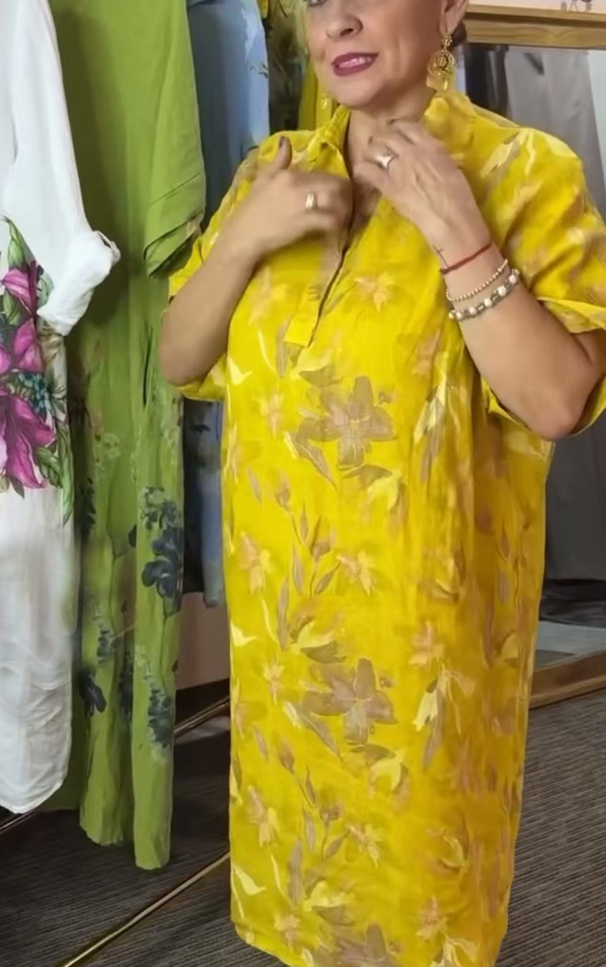 Super rabat -69%‼️‼️Sukienka koszulowa z motywem kwiatowym