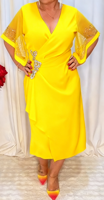 👗Luźna i elegancka koronkowa sukienka patchworkowa
