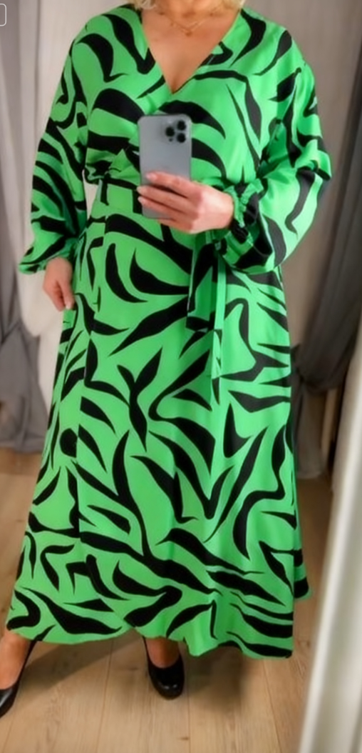 👗✨[S-5XL] Sukienka damska z kolorowymi nadrukami ust