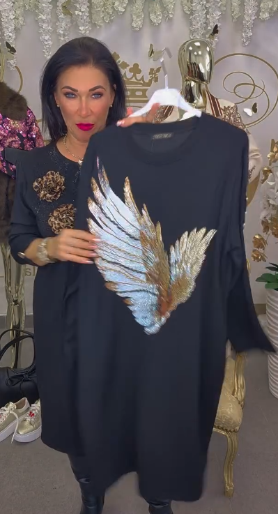 🔥NOWE WYPRZEDAŻE 2025 -Sukienka z Ozdobnymi Kwiatami - Promocja Tydzień!