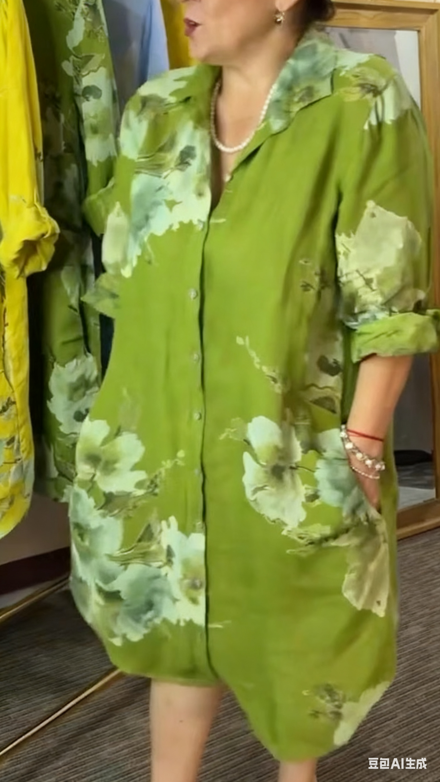 Super rabat -69%‼️‼️Sukienka koszulowa z motywem kwiatowym