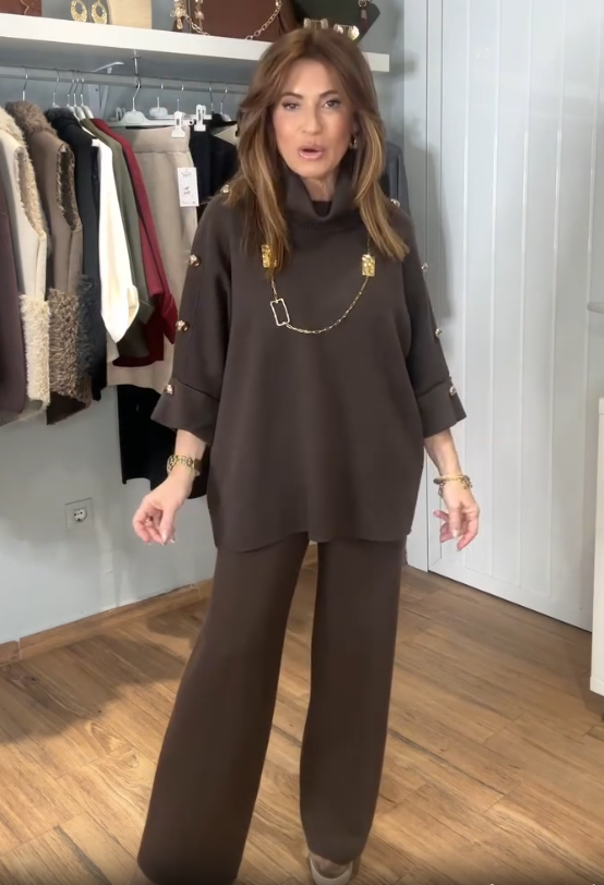 ✨🇮🇹WŁOSKA NOWOŚĆ🇮🇹✨ HIT CENA ✨Elegancki i piękny dzianinowy garnitur ✨✨✨✨✨