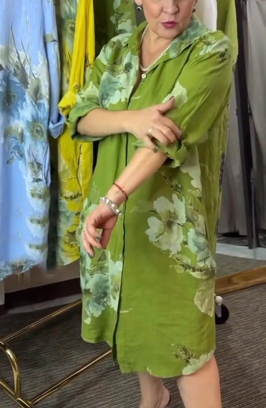 Super rabat -69%‼️‼️Sukienka koszulowa z motywem kwiatowym