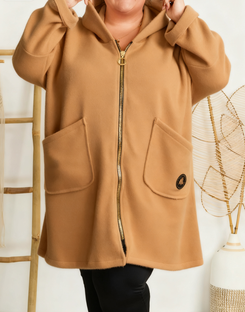 50% ZNIŻKI NA LETNI MAGAZYN‼️‼️😍😍Płaszczyk Oversize ALPAKA śmitankowy Plus Size S-8XL