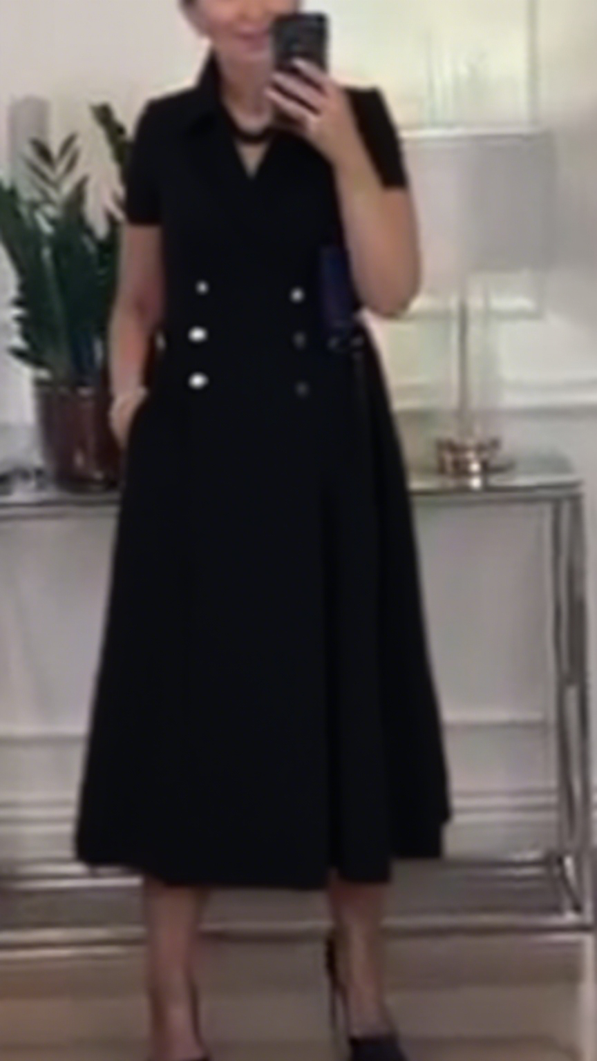 Suknia elegancka z guzikami