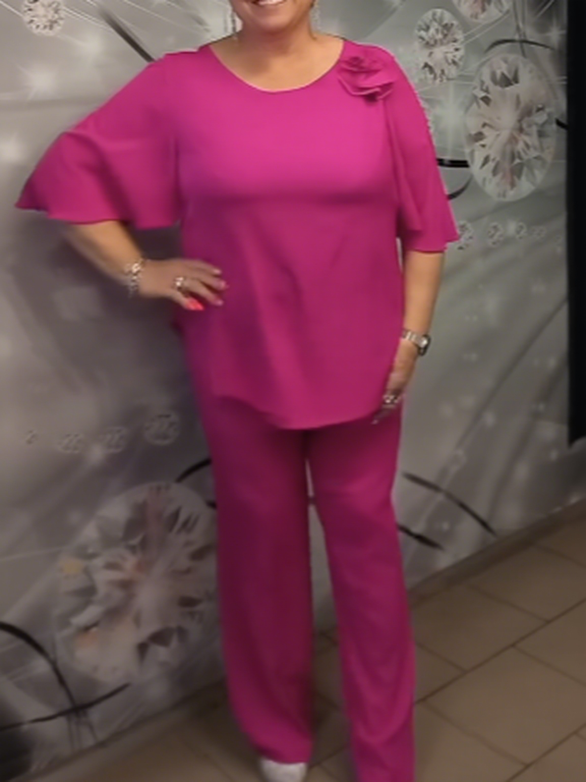 Zestaw z Kwiatowym Dekorem