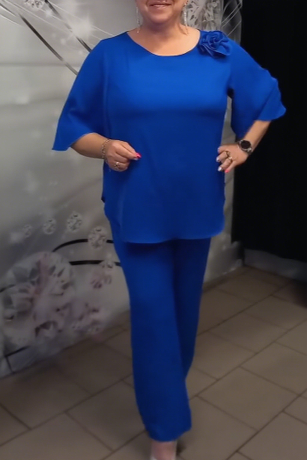 Zestaw z Kwiatowym Dekorem