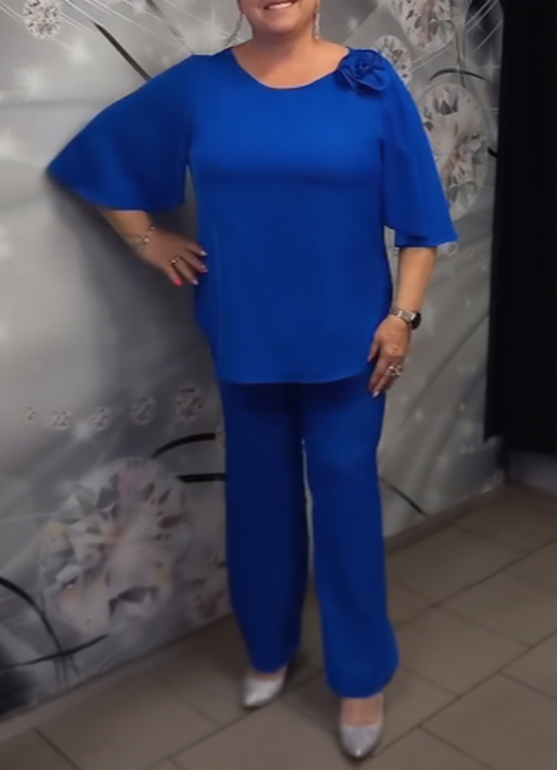 Zestaw z Kwiatowym Dekorem