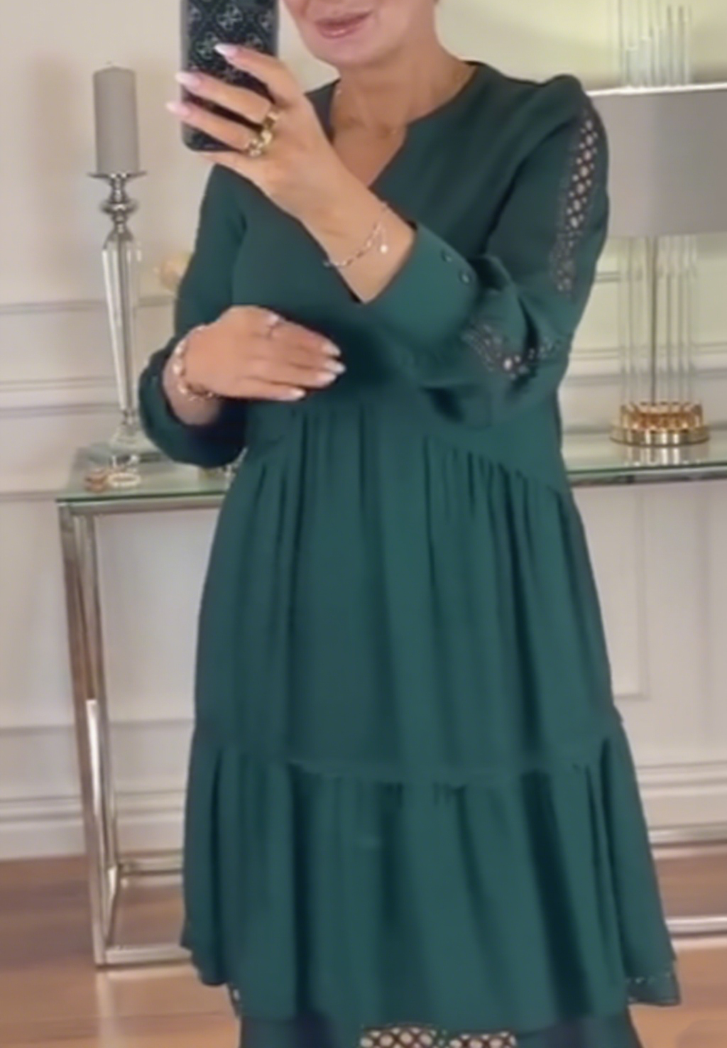 Suknia damska z falbankami