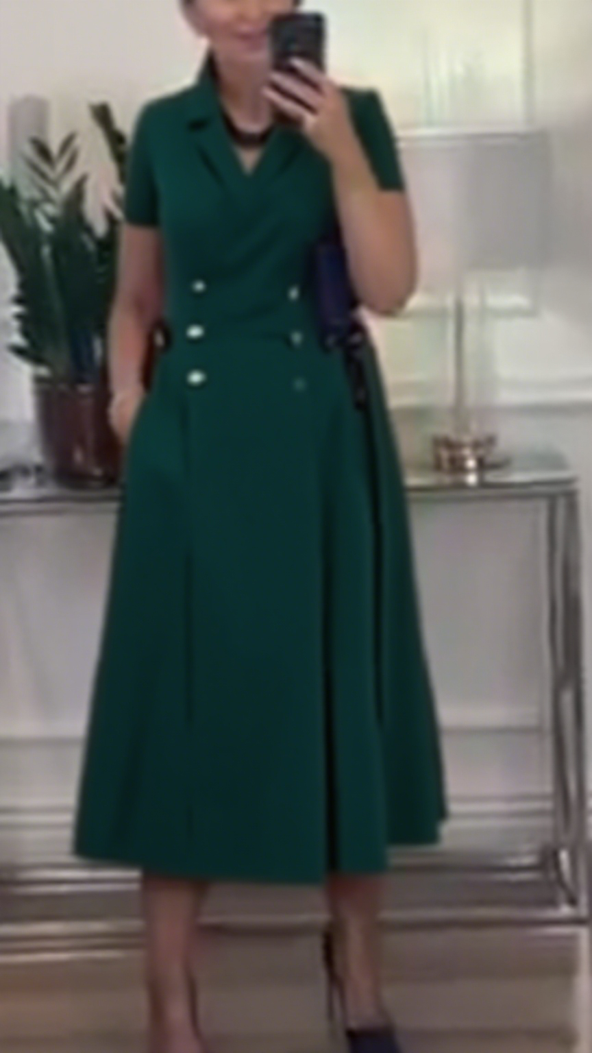 Suknia elegancka z guzikami