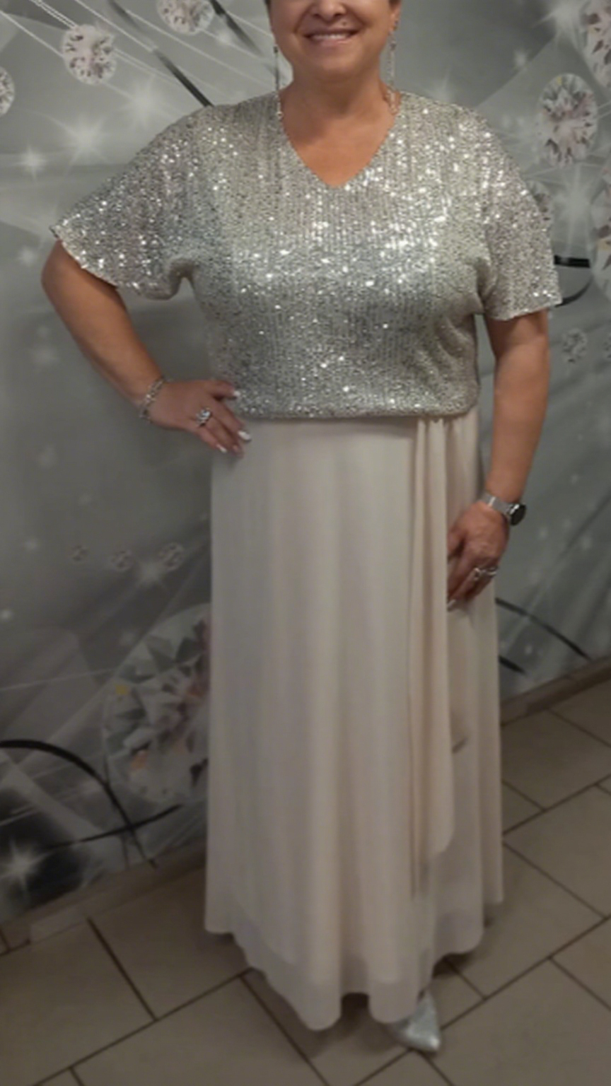 Różowa Sukienka Sequinowa