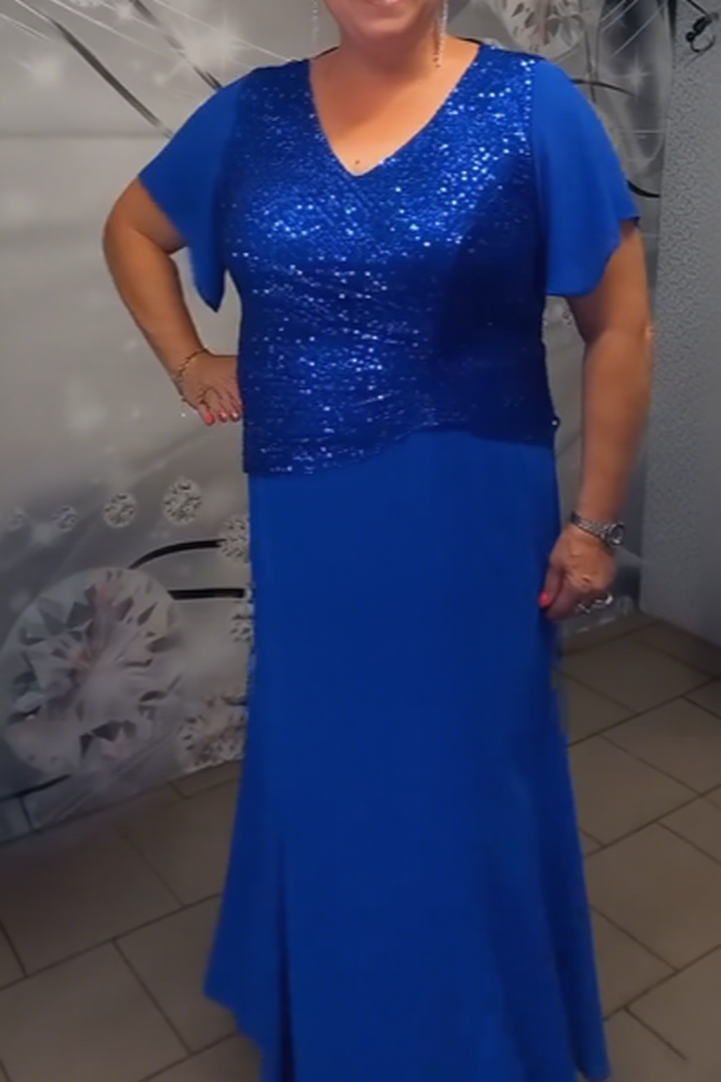 Sekwencjonana Sukienka z Bluzką