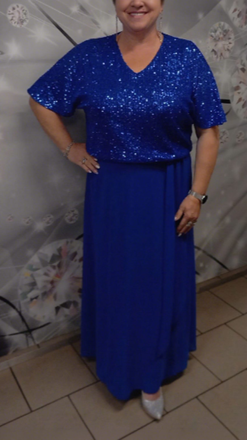 Różowa Sukienka Sequinowa