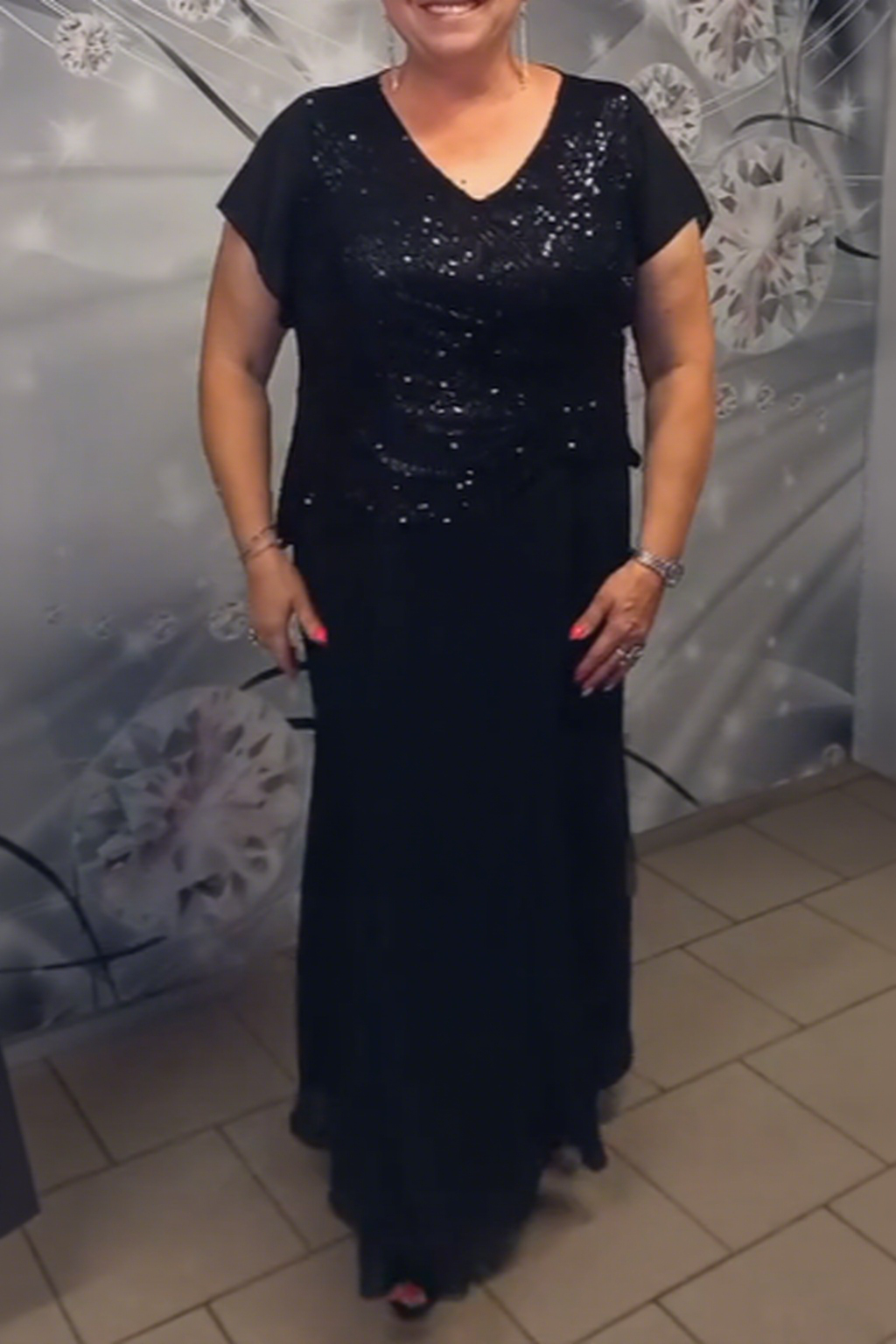 Sekwencjonana Sukienka z Bluzką