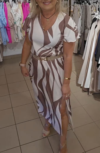 Elegancka Sukienka z Pasem