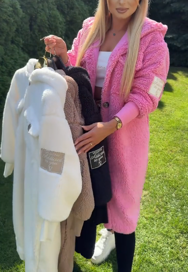 Pluszowa kurtka casualowa