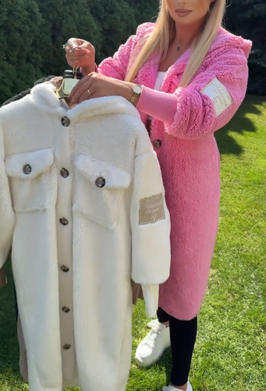 Pluszowa kurtka casualowa