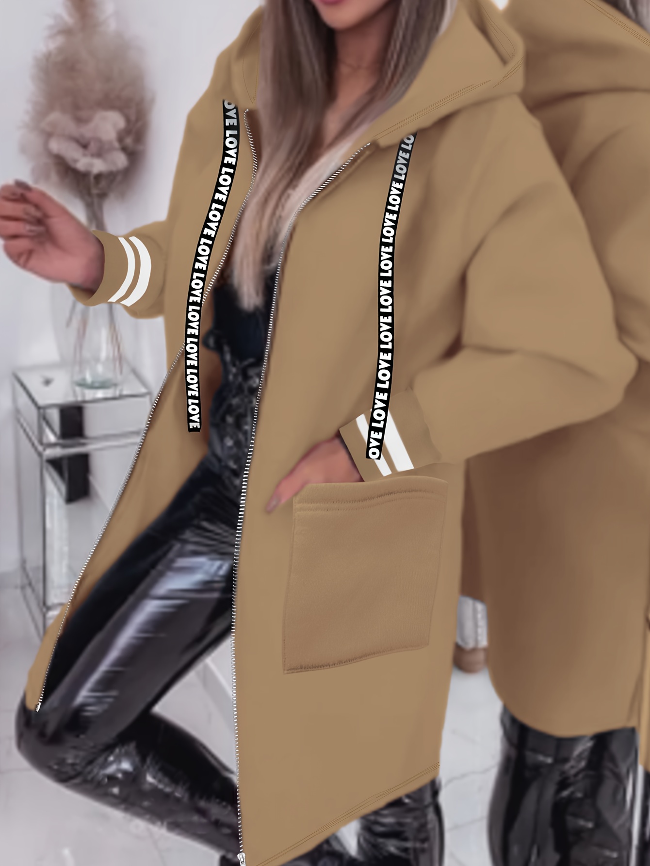 Kurtka z kapturem damska w stylu casual A6600