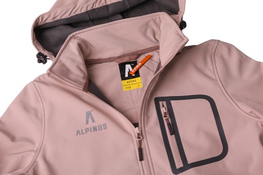 Alpinus Kurtka damska z kapturem przejściowa lekka turystyczna r.L