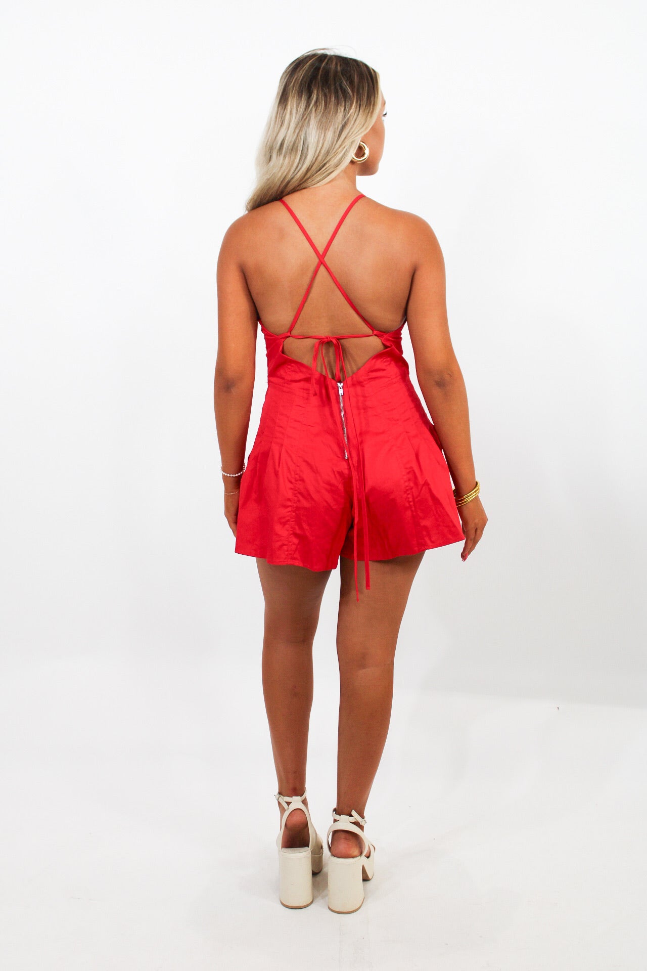 Rocket Pop Romper - Red