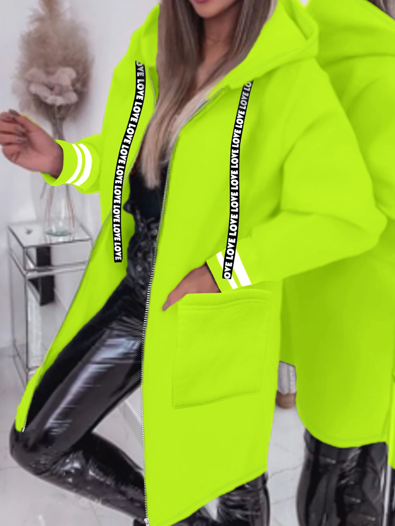 Kurtka z kapturem damska w stylu casual A6600