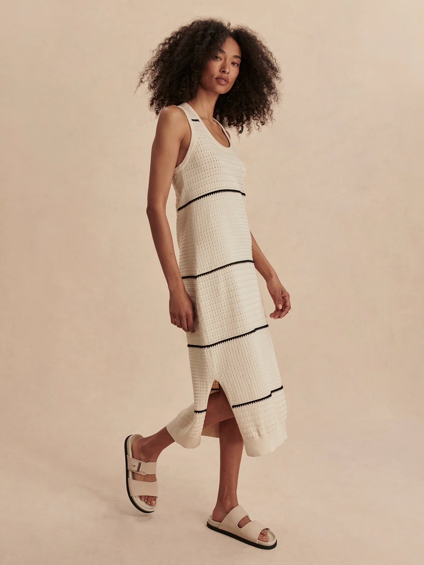 Scott Scoop Neck Midi Dress - Birch