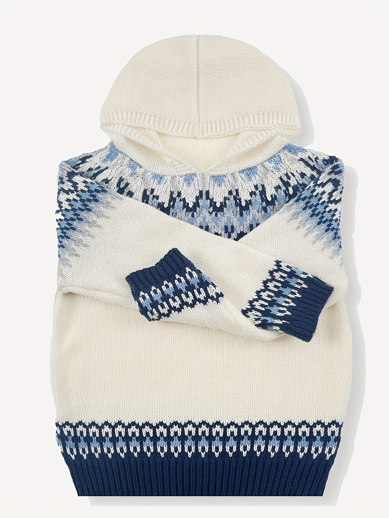 Miękka, gruba bluza z kapturem ze wzorem Glacier Mountain