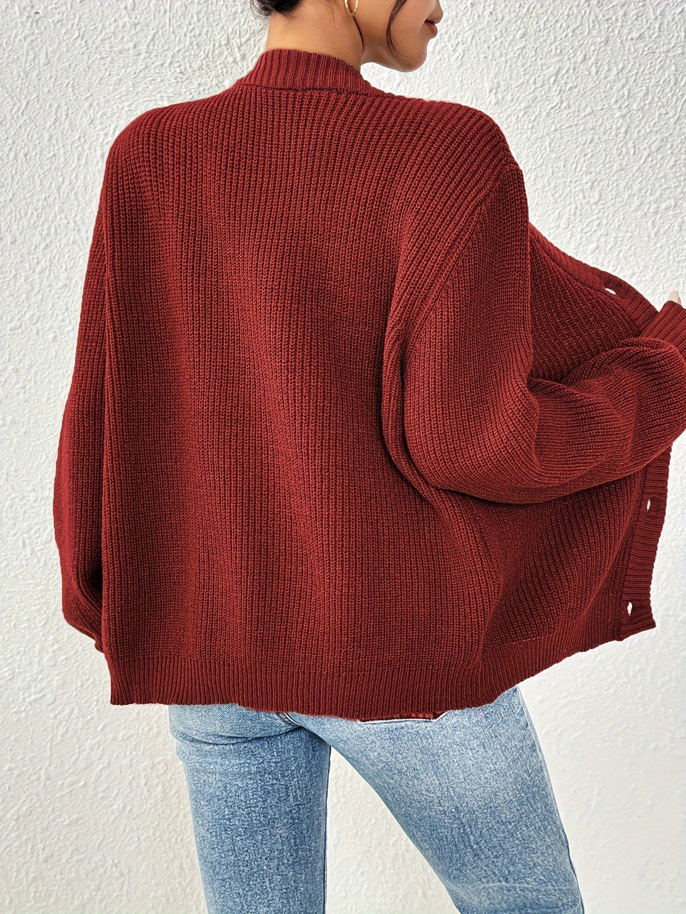 Kardigan damski Self-Style Plus Size z guzikami z przodu