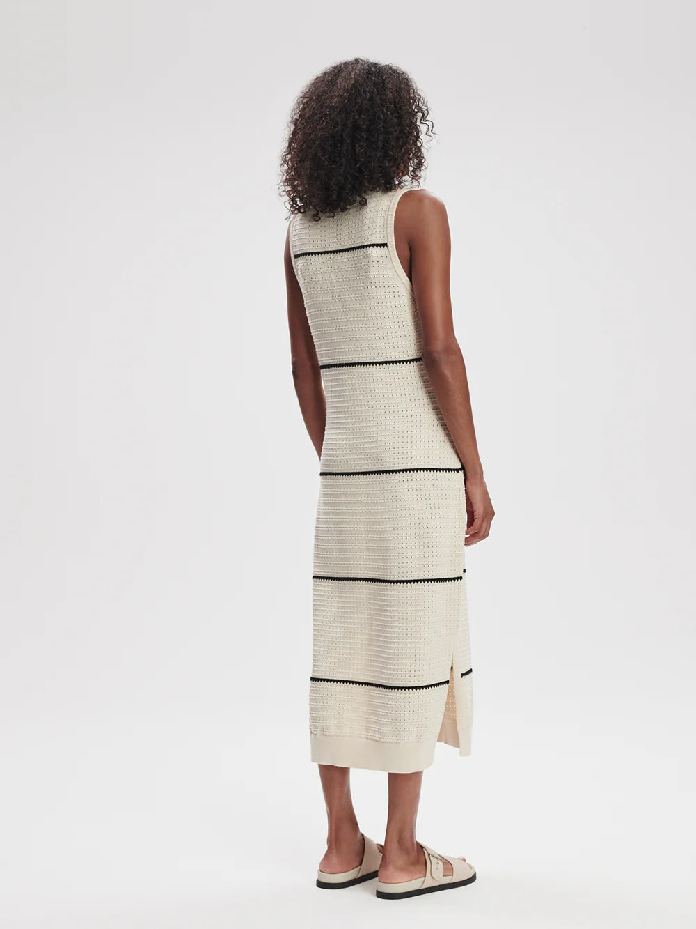 Scott Scoop Neck Midi Dress - Birch