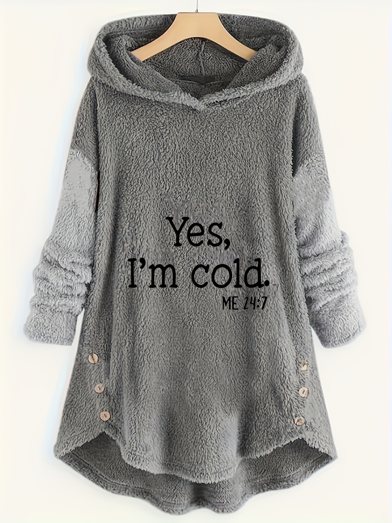 Zestaw spodni typu „I'm Cold” z nadrukiem „Luźne, pluszowe”