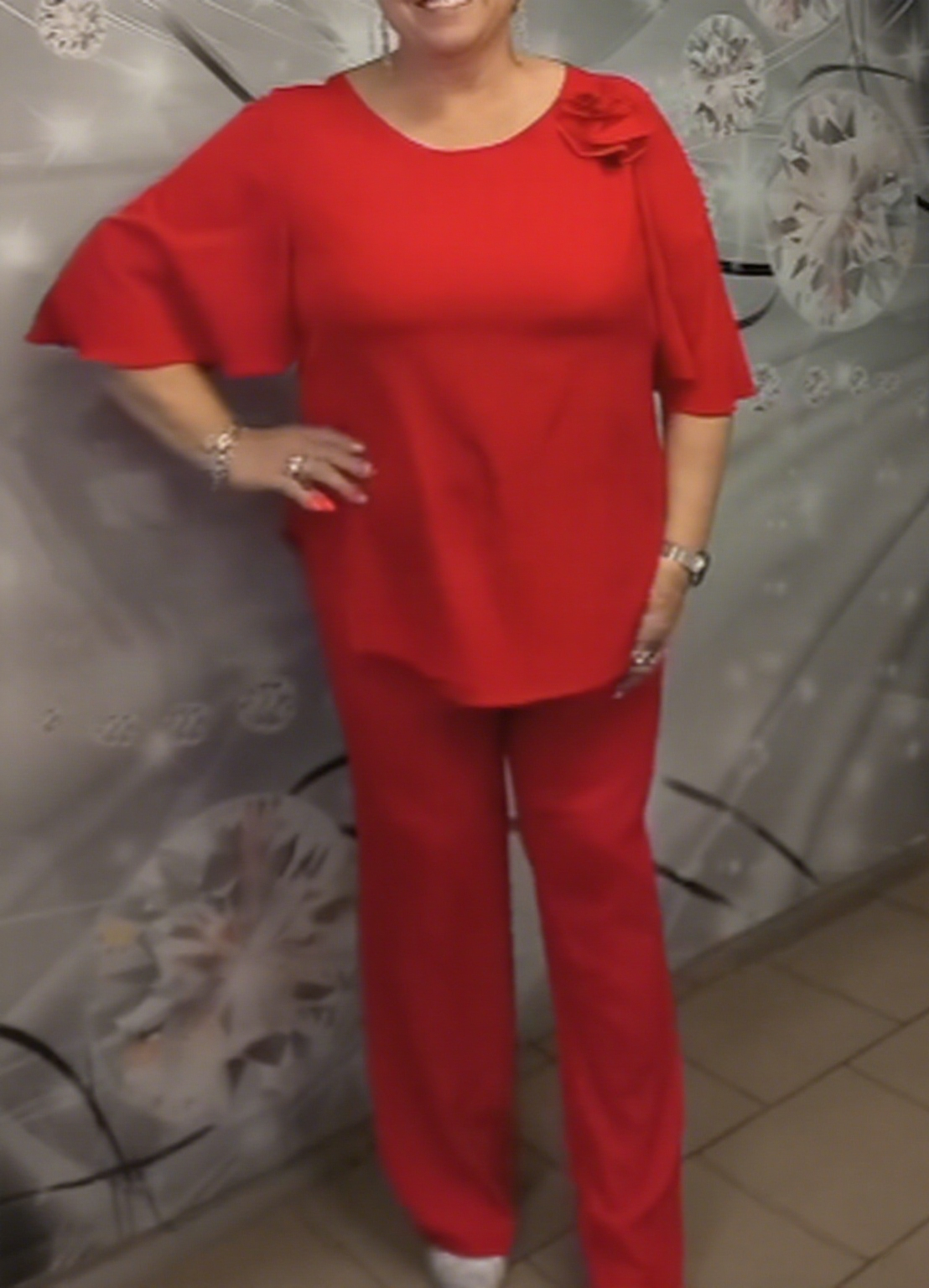 Zestaw z Kwiatowym Dekorem