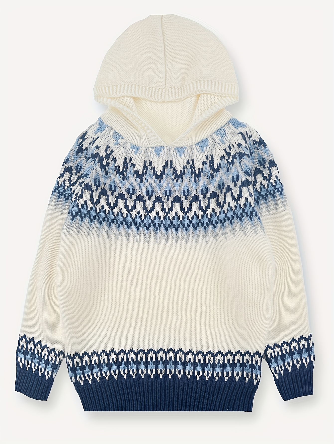 Miękka, gruba bluza z kapturem ze wzorem Glacier Mountain