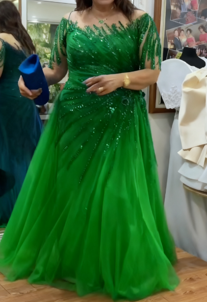 👗【S-5XL】2025 nowa Seksowna koronkowa suknia wieczorowa z krótkim rękawem