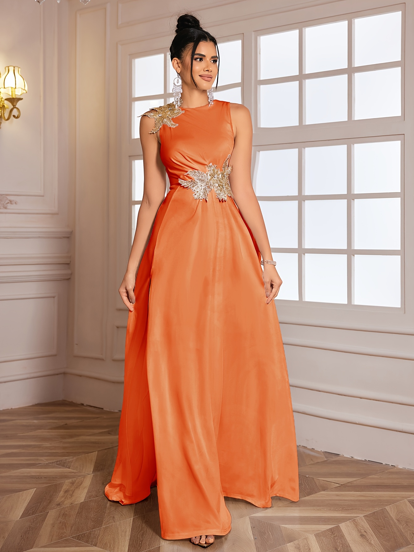 Elegancka sukienka imprezowa bez rękawów dla kobiet