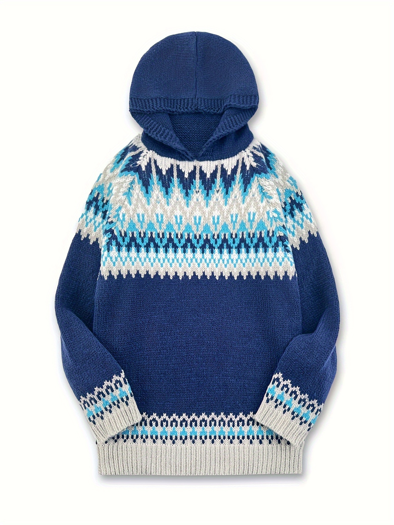 Miękka, gruba bluza z kapturem ze wzorem Glacier Mountain