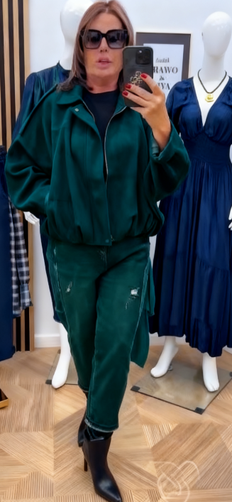 Kurtka casualowa z klapami i zamkiem błyskawicznym