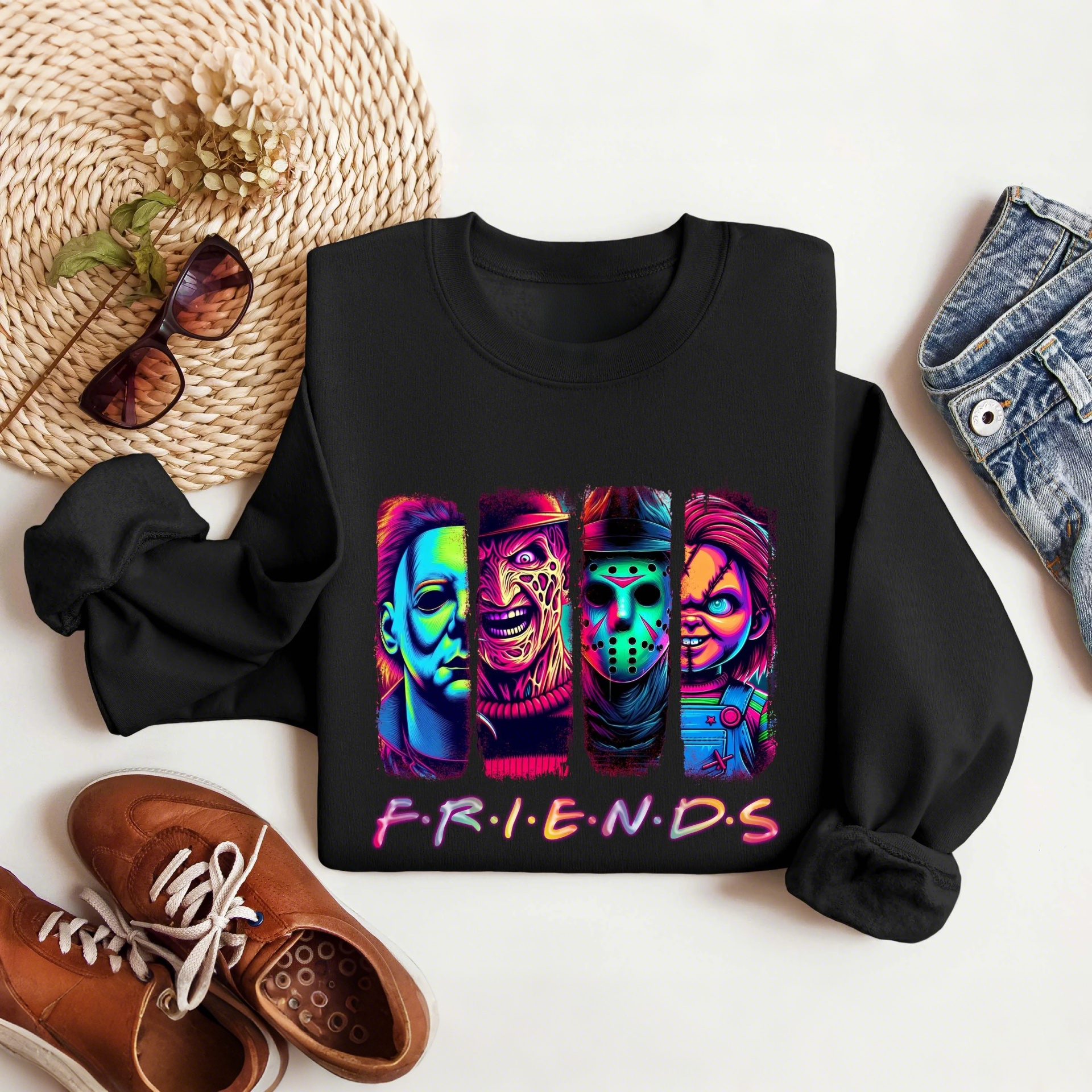 Horror Halloween Character Friends Sweatshirt