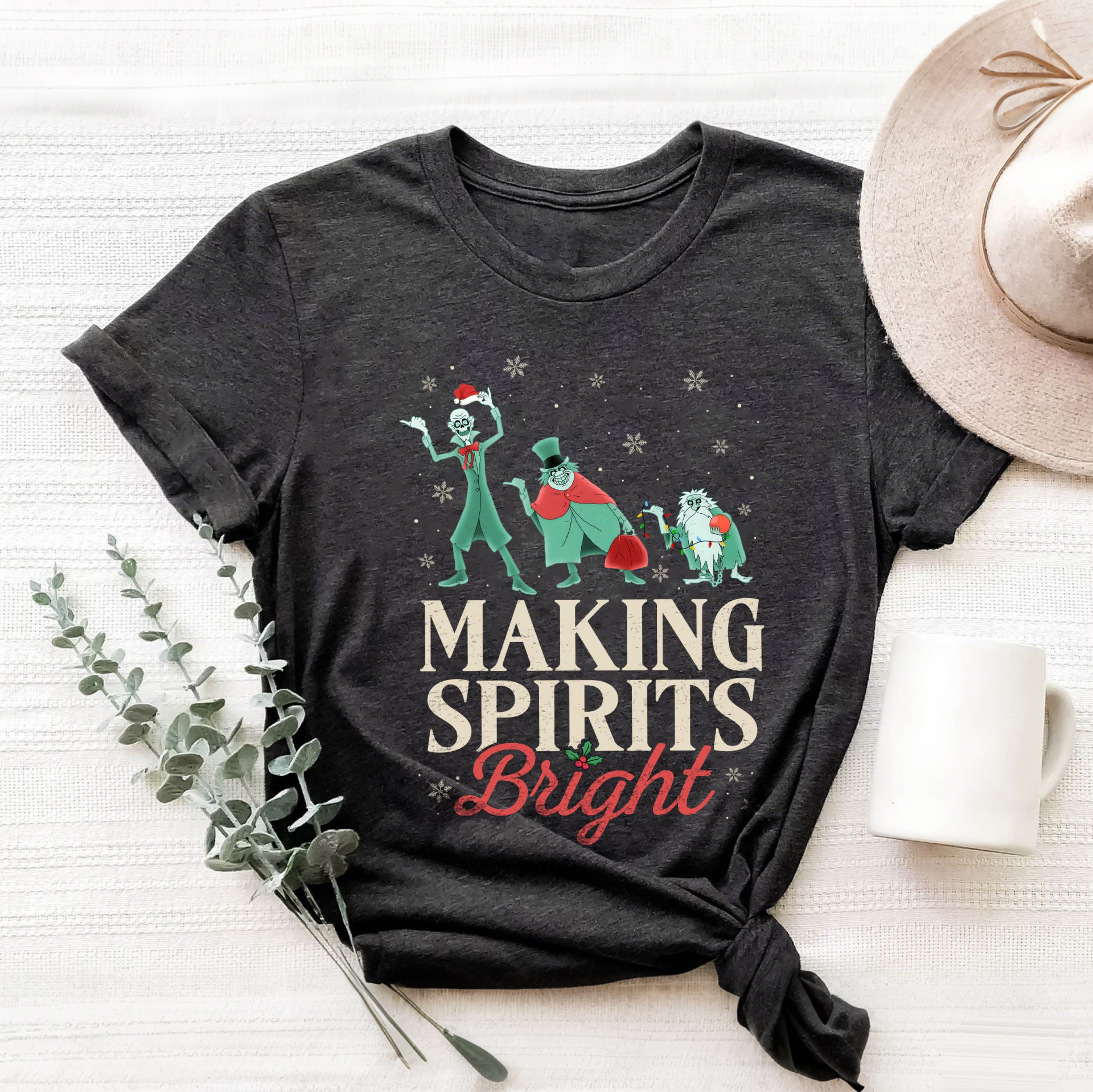 Making Spirits Bright Hitchhiking Ghosts T-Shirt