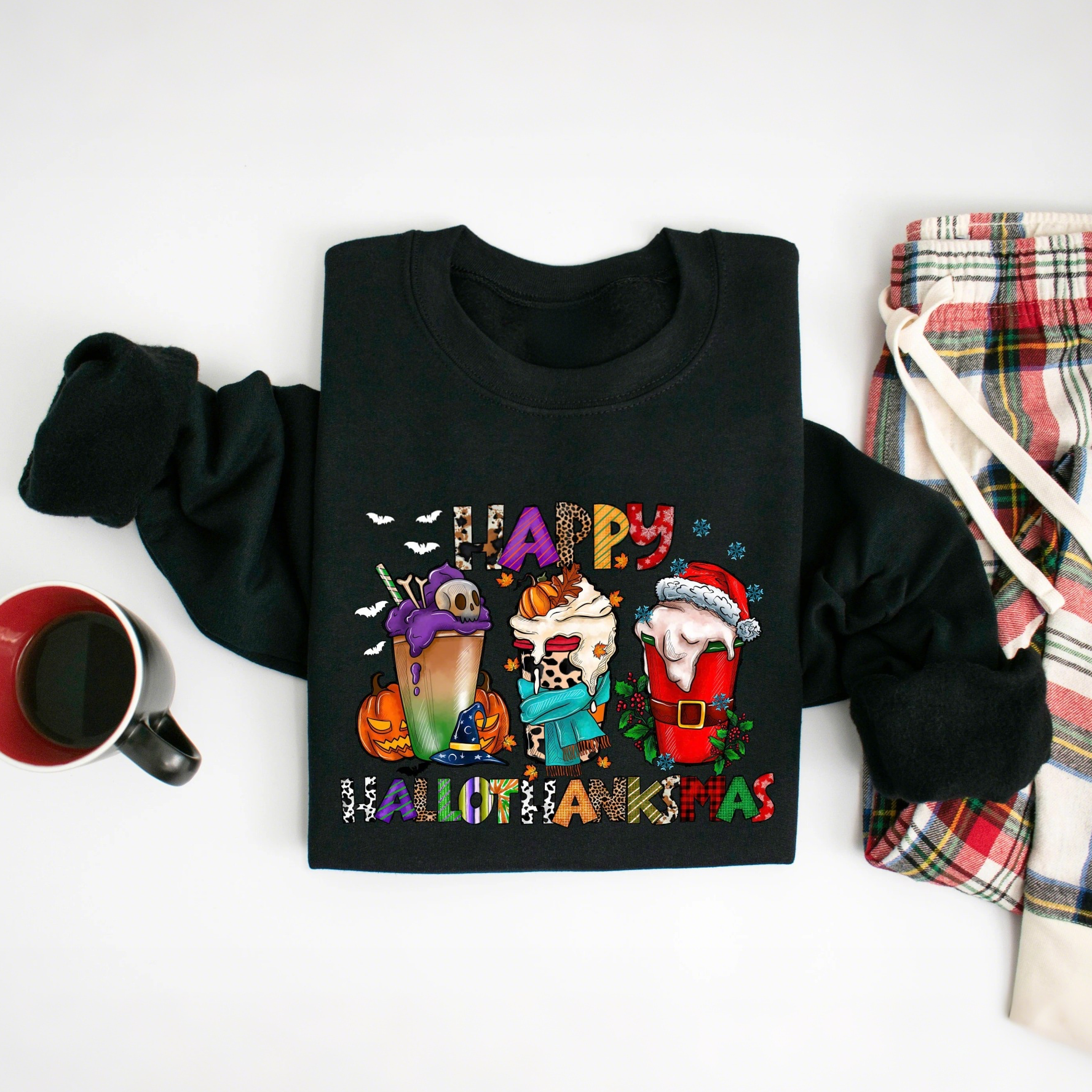  Happy HalloThanksMas Sweatshirt
