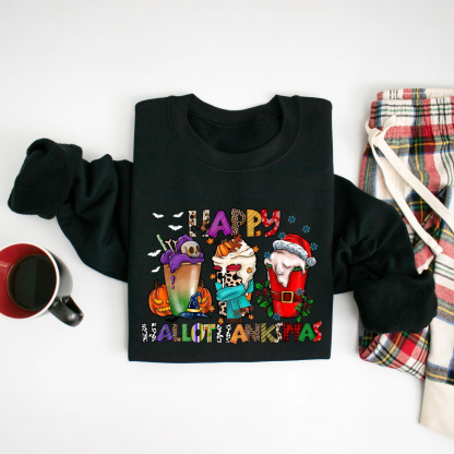  Happy HalloThanksMas Sweatshirt