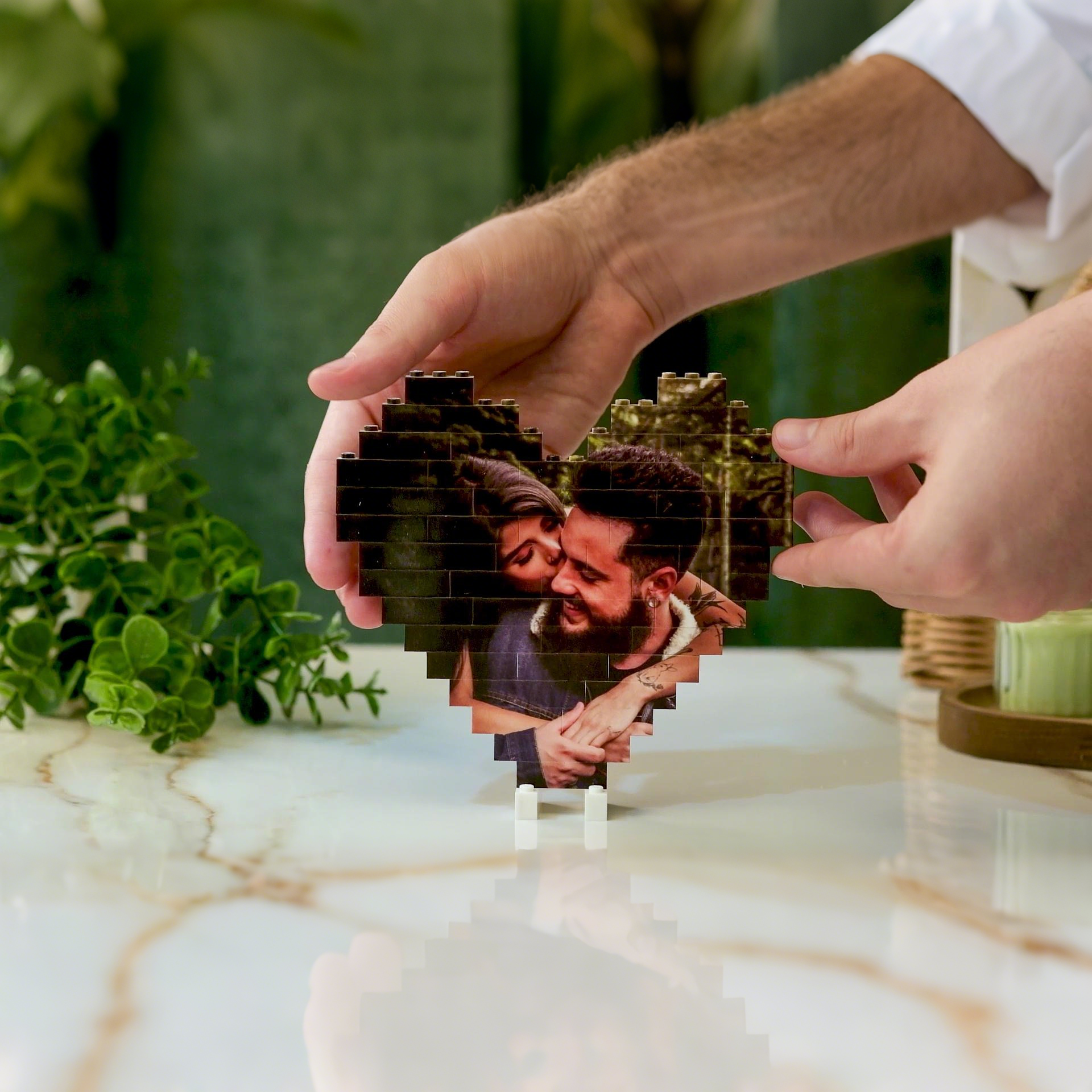 Personalized Heart-Shaped Picture Building Block