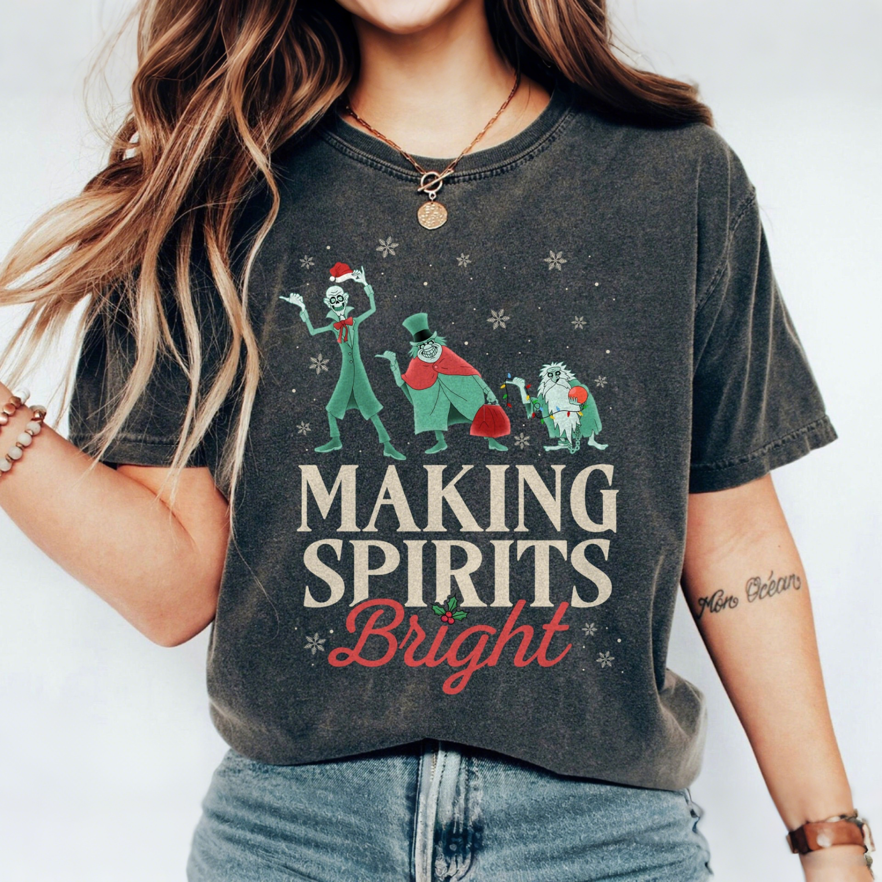 Making Spirits Bright Hitchhiking Ghosts T-Shirt