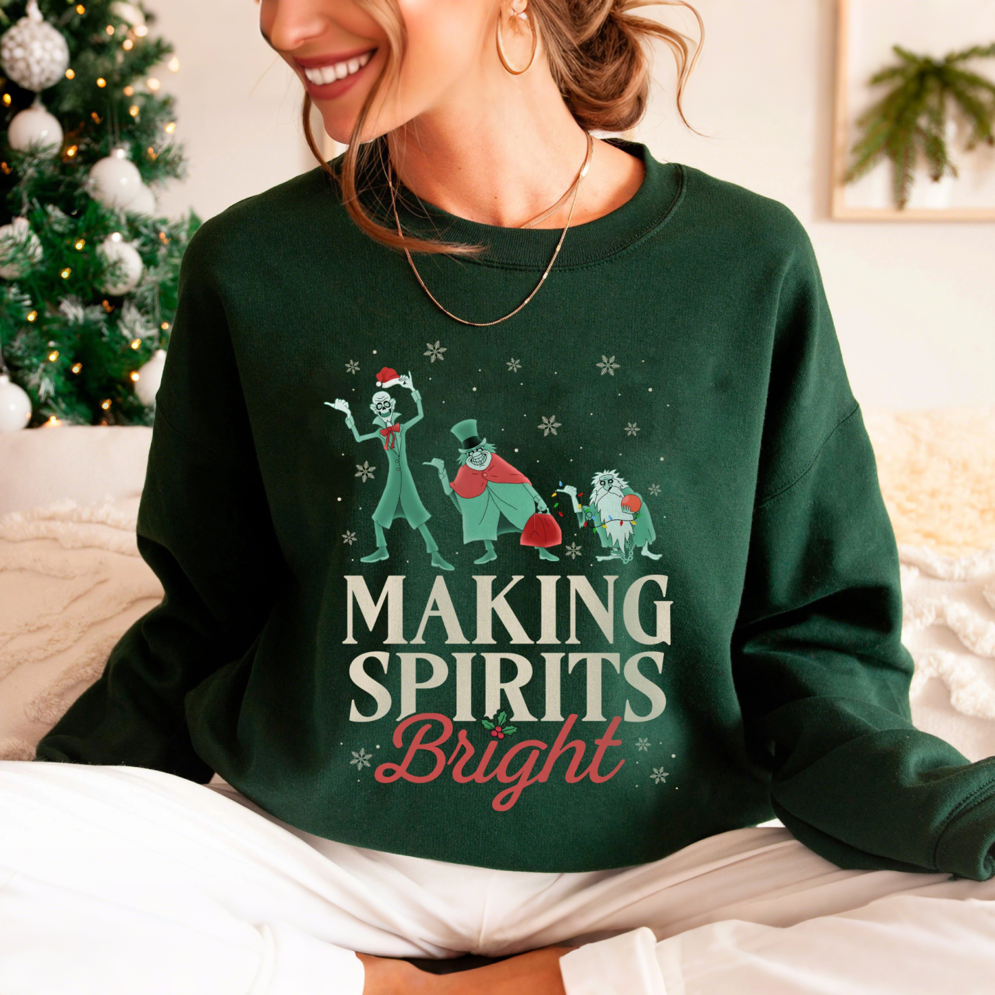 Making Spirits Bright Hitchhiking Ghosts T-Shirt