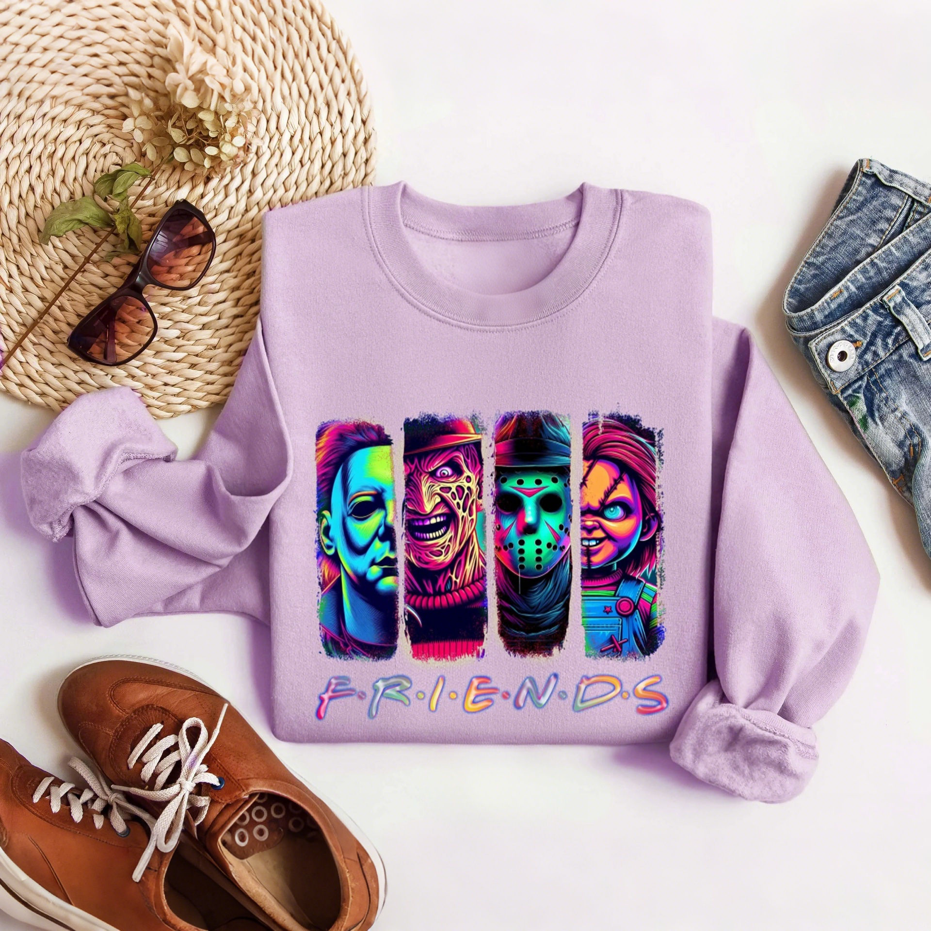 Horror Halloween Character Friends Sweatshirt