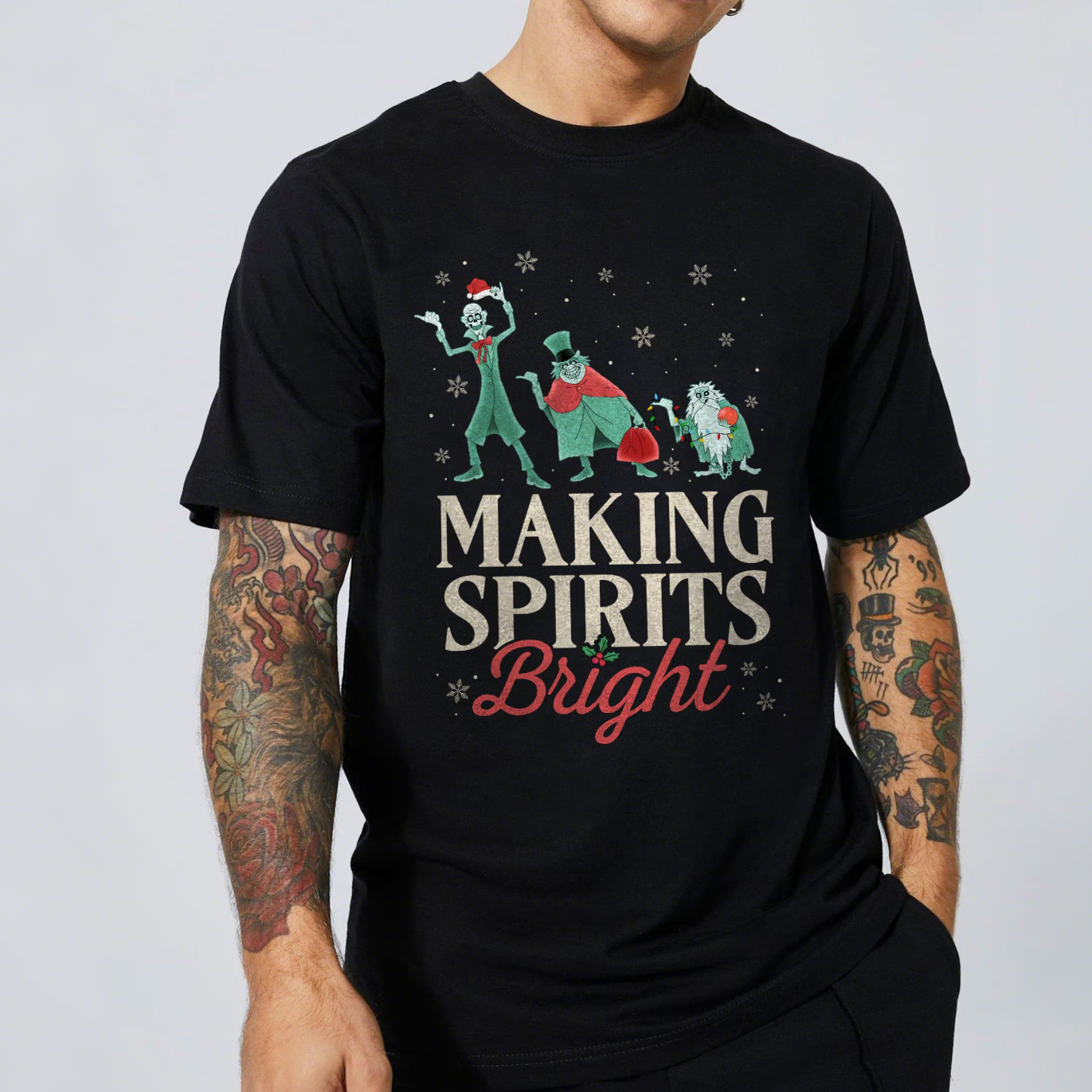 Making Spirits Bright Hitchhiking Ghosts T-Shirt