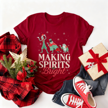 Making Spirits Bright Hitchhiking Ghosts T-Shirt