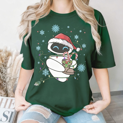 Cartoon Movie Characters Inspired Christmas Lights Matching T-Shirt