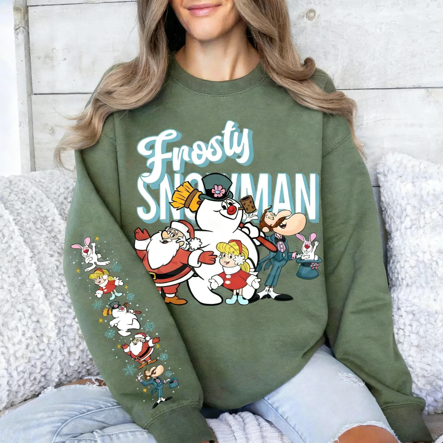 Vintage Frosty The Snowman Cartoon Movie Sweatshirt