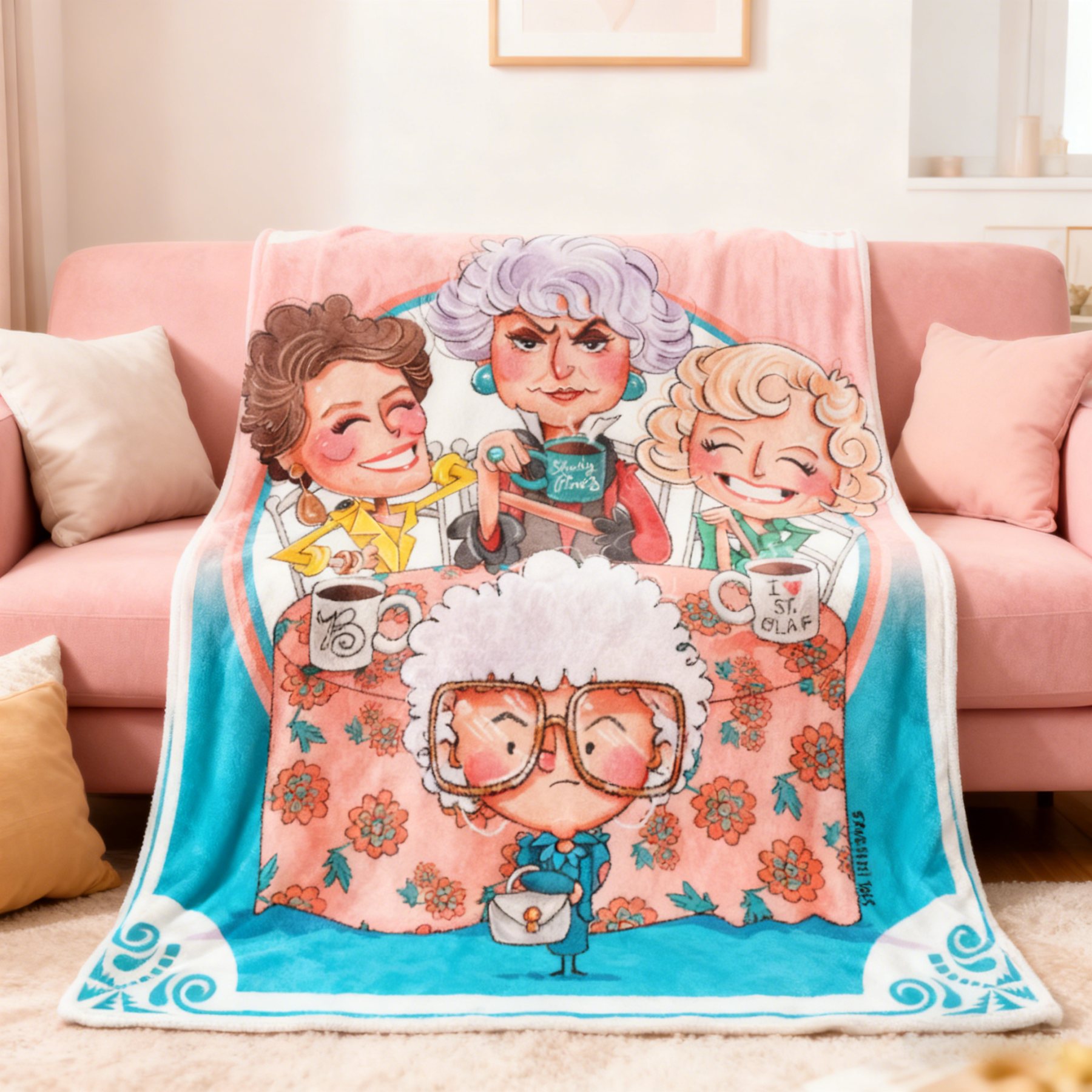 Golden Years TV-Themed Flannel Blanket 